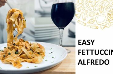 EASY SHRIMP FETTUCCINE ALFREDO | NO CHEESE | LOW  CALORIE