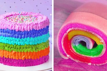 So Yummy Rainbow Cake Recipes | Top Yummy Cake Hacks | How To Make Colorful Cake Decorating Ideas