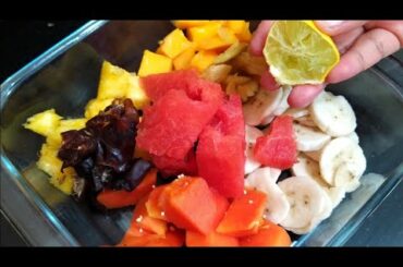 FRUIT SALAD | Colourful Healthy Fruits mixed salad recipe | Fruits Mixer | SKIS | Tamil