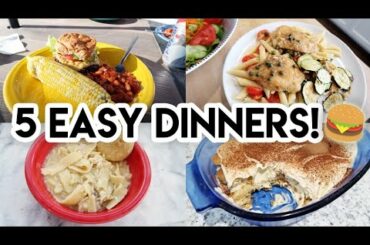 WHAT'S FOR DINNER? 🍽 5 EASY DINNER RECIPES + HOMEMADE TIRAMISU!