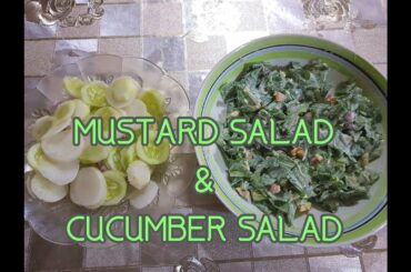 How to Make Mustard Salad & Cucumber Salad, Veggies for Healthy Living | Mama J's Special Vlog