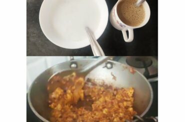 Two healthy breakfast recipes/Mixed vegetables egg fry and rice flakes with milk
