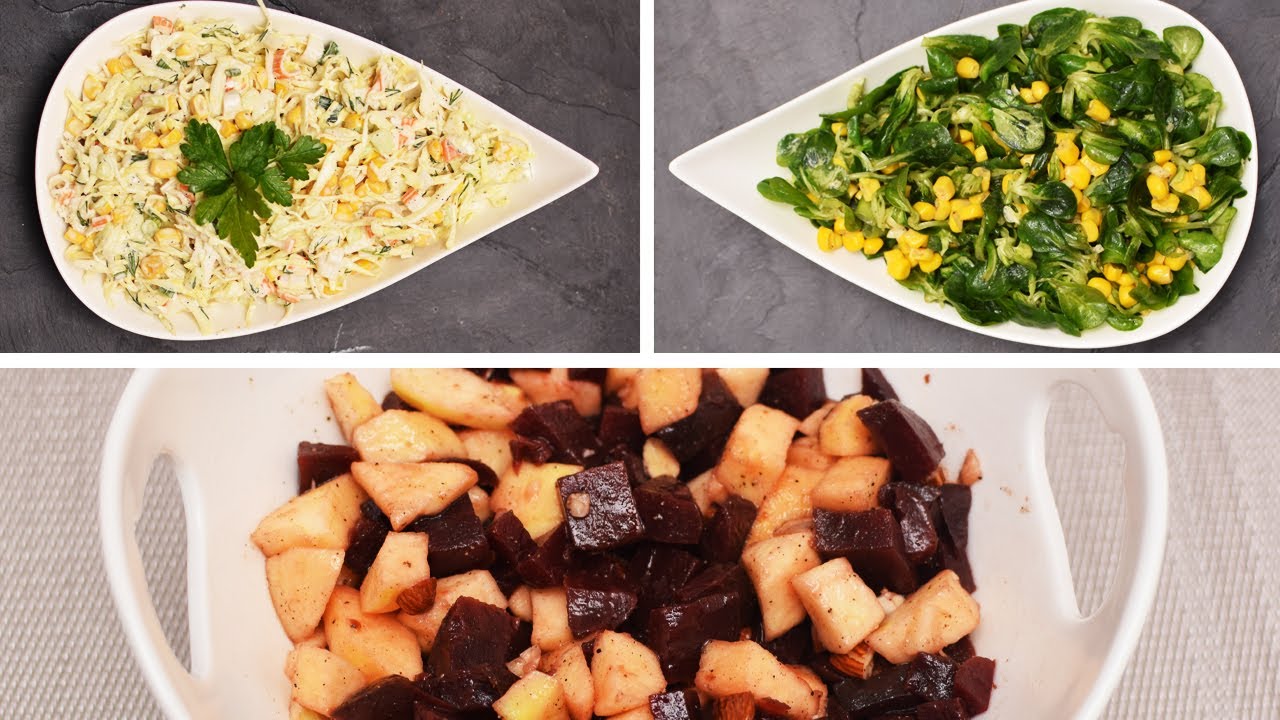 3 HEALTHY Salad Recipes for LOSE WEIGHT | 3 Recettes de Salade SAINE pour PERDRE du POIDS 3 HEALTHY Salad Recipes for LOSE WEIGHT | 3 Recettes de Salade SAINE pour PERDRE du POIDS