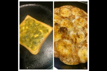 Healthy Home Recipes Part-3/ Sandwich in a Hole Bread/ Banana Oats Pancake