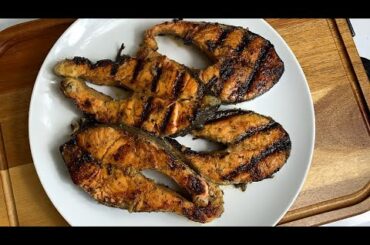 LEMON PEPPER SALMON STEAKS || GRILLED SALMON || HEALTHY FISH RECIPES || TERRI-ANN’S KITCHEN
