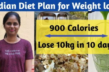 Indian Diet plan for weight loss in Telugu | 900 calorie diet day 3 | How to lose weight fast?