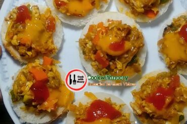 Mini pizza Recipe | Quick & Easy #BreadPizza without oven | Easy Snacks For Party  #BreakfastRecipe