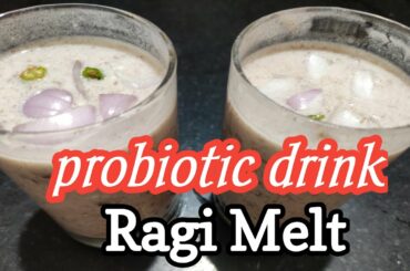 Ragi malt recipe | ragi porridge | Ragi sattu recipe | Probiotic drink | health drink | weight loss