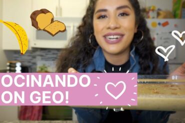 Making Healthy Banana Bread | Cocinando con Geo!