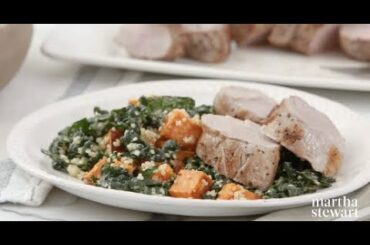 Pork Tenderloin with Kale Salad - Martha Stewart