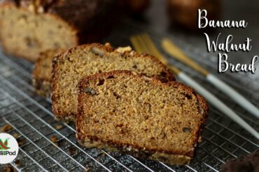 Banana bread with wheat flour and jaggery | healthy cake recipe | banana walnut cake -chili in a pod