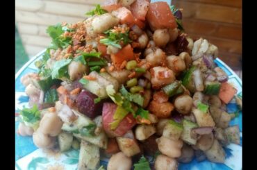 Chana Chaat,Healthy Salad,Chickpeas dish, Chickpeas salad,Quick breakfast,lunch and dinner