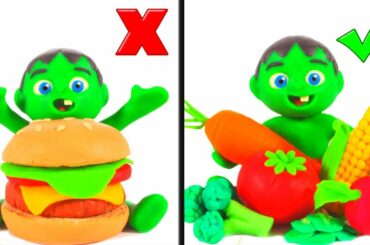 Fast Food VS Healthy Food ❤ Cartoons For Kids