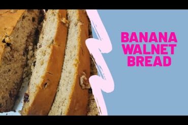 Easy and healthy  banana walnut bread. Great evening snack.