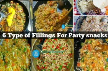 6 Type of Fillings For Party , Sandwich, Samosa, Rolls filling ideas | Dawat Preparation  Recipies