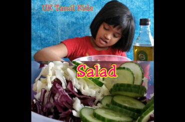 Veg salad with olive oil dressing recipe in Tamil