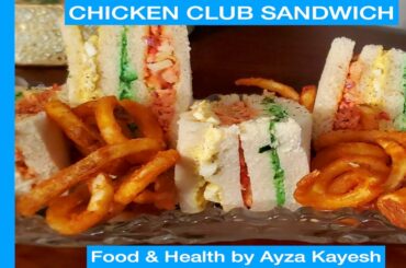 Chicken club sandwich//rainbow sandwich//protine sandwich//easiest sandwich//healthy sandwich by AYZ