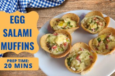 Egg Salami Muffins (Keto Friendly) | Egg Recipe | Quick Healthy Breakfast Recipe |