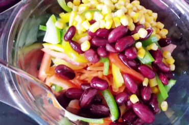 Colourful Vegetable salad | Delicious healthy  salad