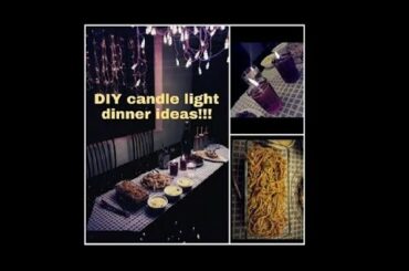 Romantic candle light dinner ideas at home||DIY videos on water candles, table runner,falling lights