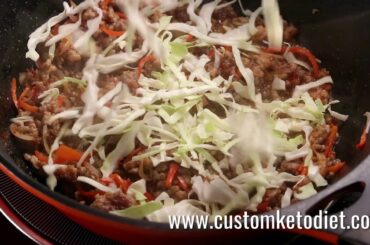 1 Keto Diet Recipes For Weight Loss 👉 recipe 11 - Keto Chili blackbean pork cabbage stir fry