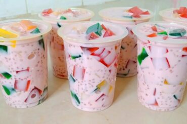 Sabudana Salad Drink Recipe | Tapioca Drink | Sago Dessert Recipe | Ramadan Special Drink Recipe