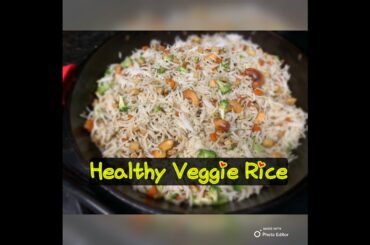 Healthy vegetable rice/Quick lunch box veggie rice for kids(Carrot, Broccoli,Sweet potato)