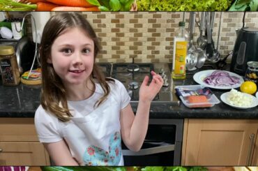 Lockdown recipes with Sophie! Salmon with chickpea and feta salad