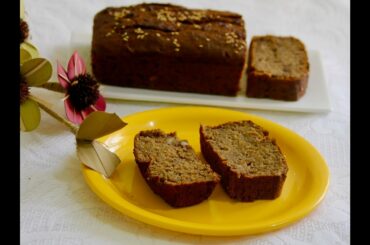 Healthiest Cake Ever/ Egg-less Whole Wheat Walnut Banana Loaf Cake Without Sugar, Jaggery & Butter