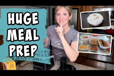 EASY, MASSIVE MEAL PREP | LARGE FAMILY MEAL PREP ON A BUDGET | FRUGAL FIT MOM COOK WITH ME