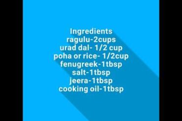 Healthy breakfast recipe-ragi dosa