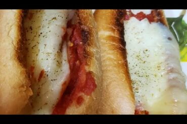 USA healthy restaurants style crispy chicken parmesan sandwich