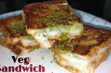 Veg Sandwich | Street Food | Bombay Sandwich | Lunch Box Recipe