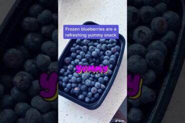 Healthy snack idea. Frozen Blueberries are so Yum
