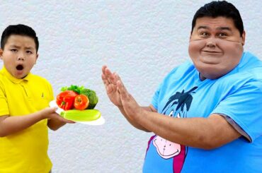 Alex and Eric Pretend Play Preparing Healthy Food For Uncle | Funny Kids Video
