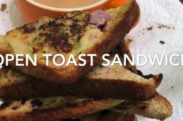 How to make Open Toast Sandwich #snack #healthy #homemade #how to #rava #sooji #tasty #easy #bread