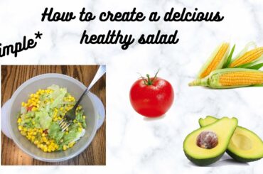 How to make a healthy lunch when your stuck in quarantine * delicious salad*