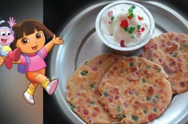 Easy recipes for kids | Sweet chapathi / paratha recipe in tamil | monkeyskitchen | Lunch Box Ideas