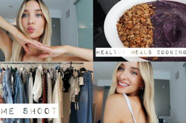 Vlog | Quarantine as a model, Nastygal shoot, Healthy meals, favourite Lulu's loungewear