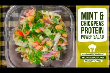 Mint & Chickpeas Protein Power Salad l Healthy and tasty l Easy Homemade recipes l The Goofy Life