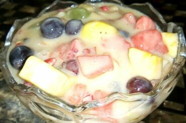 FRUIT SALAD | Colourful Healthy  Fruits Mixed Salad  recipe | Fruits Cutting And Eating