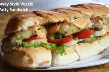 Subway Style Veggie Patty Sandwich | How To Make a Subway Sandwich | SUBWAY Veggie Delight