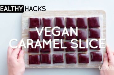 How to make caramel slice (vegan recipe) | taste.com.au