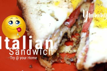 Italian bread bullseye sandwich recipe | Tasty snacks to make at home