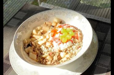 Homemade oats muesli#Recipe vlog#perfect weekday breakfast#heart healthy food#