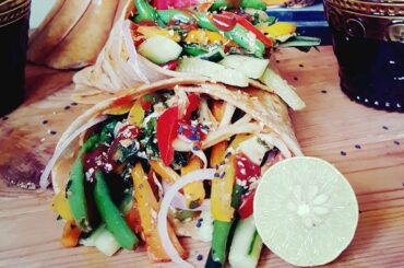 RAINBOW VEGAN BURRITO CONE RECIPE | VEGETABLE ROLL | VEGAN HEALTHY RECIPES | CHIEF CHEF RECIPES