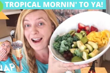 Tropical Fruit Recipe! Tropical Fruit Juicing Recipe Low Calorie! Under 200 Calories! Papaya Comedy!