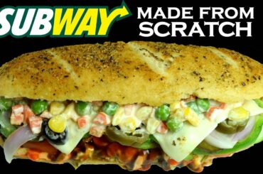 How to make SUBWAY Sandwich at home from scratch|Parmesan Oregano bread |Corn and peas| yummylicious
