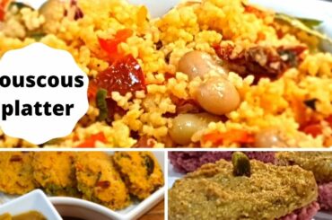 Couscous platter II Healthy recipe II Easy cooking