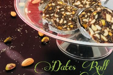 Dates Roll || Nuts Roll || healthy snack || iftar snack recipe || no added sugar